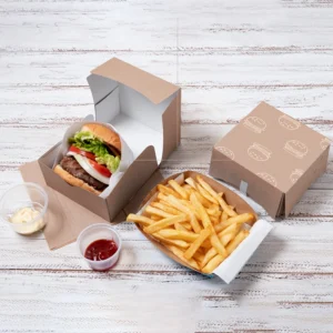 Branded burger boxes