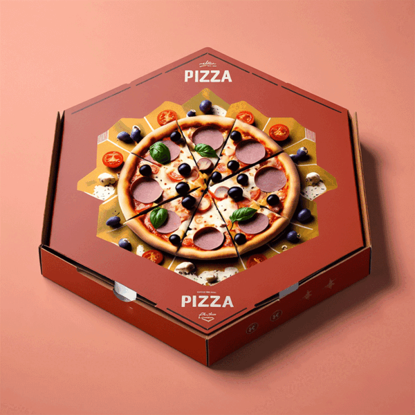 Hexagon custom Pizza Box UK